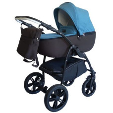 Универсальная коляска 2в1 Victoria Gold Classic Лен, синяя