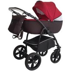 Универсальная коляска 2в1 Victoria Gold Classic Лен, бордово-красная