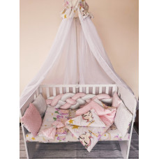 Детский постельный комплект Labona «Коса Марисон», розовый