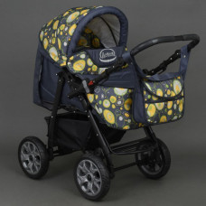 Коляска-трансформер Victoria Gold Карина, желтая абстракция