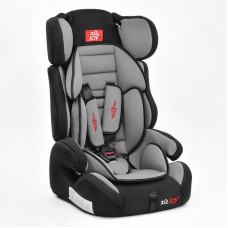 Автокресло универсальное Joy на 9-36 кг, с бустером, чёрно-серый