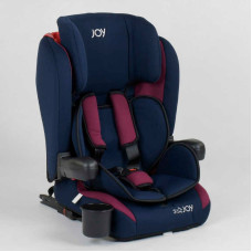 Автокресло JOY универсальное (1/2/3) на вес от 9 до 36 кг, ISOFIX, синий-бордо