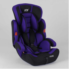 Автокресло JOY универсальное от 9 до 36 кг, группа 1/2/3, с бустером, черно-фиолетовый